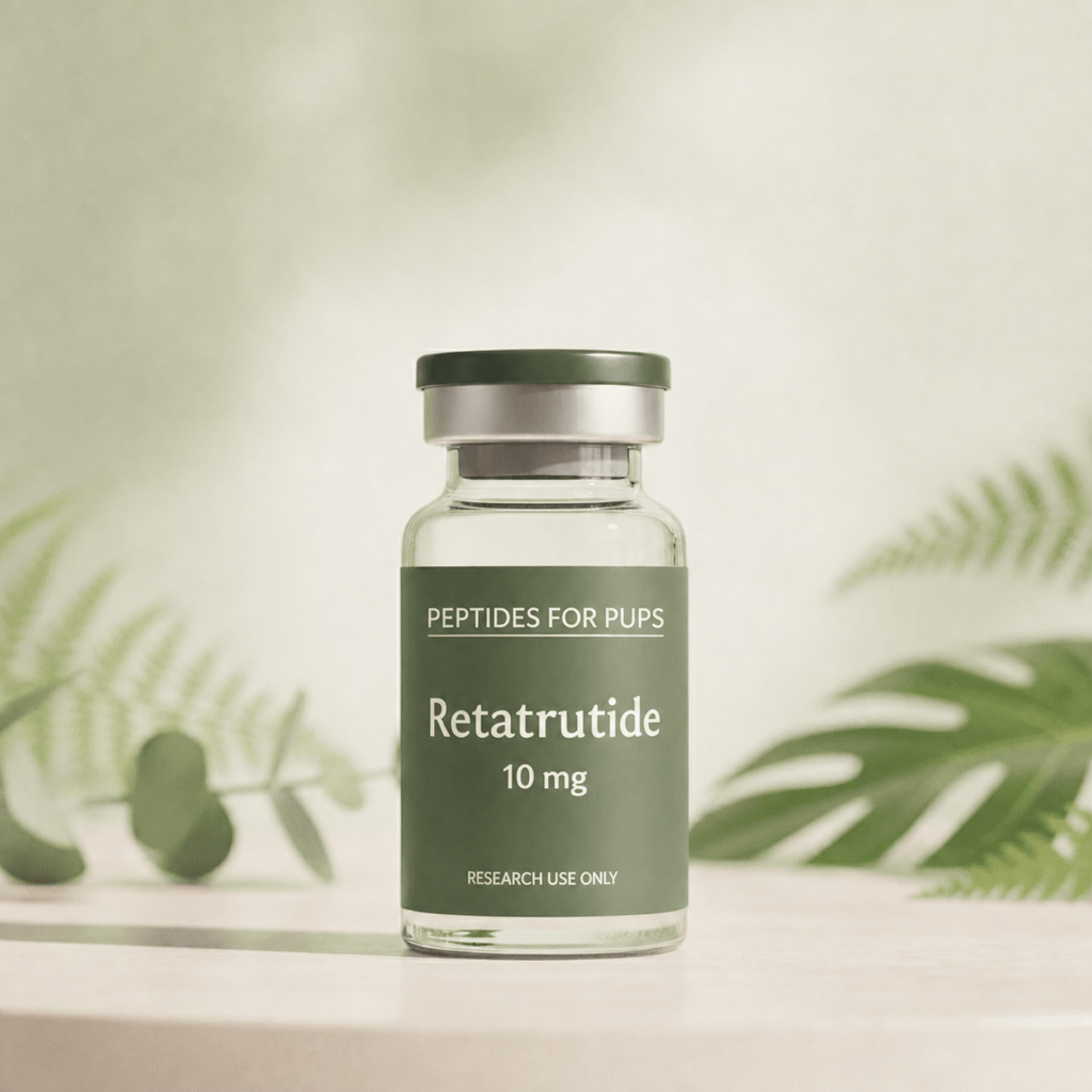 Retatrutide 10 mg Peptides for Pups research vial
